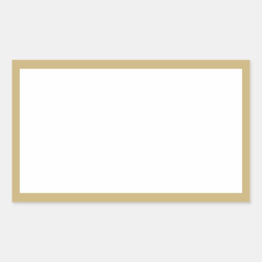 Spice jar金ゴールド縁ど空白の長方形ラベル 長方形シール (正面)