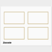 Spice jar金ゴールド縁ど空白の長方形ラベル 長方形シール (シート)