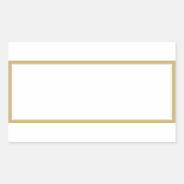 Spice jar金ゴールド縁ど空白の長方形ラベル 長方形シール