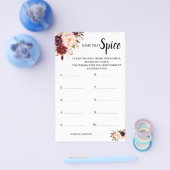 Spice Marsalaブライダルシャワーゲームカード チラシ (シングル)