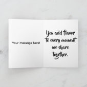 Spice of My Life Valentine's Day Card カード (内部)