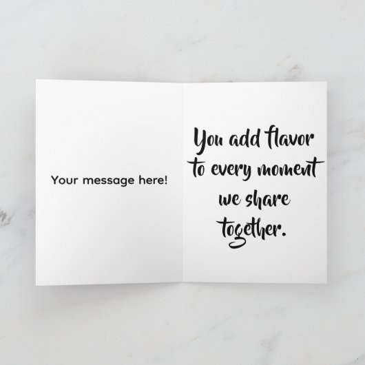 Spice of My Life Valentine's Day Card カード (内部)