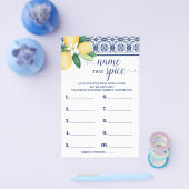 Spice Shower地中海の Game Cardの名前 チラシ (シングル)