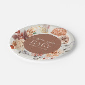 "Spice Spice Baby" Fall Pumpkin Baby Shower ペーパープレート (アングル)