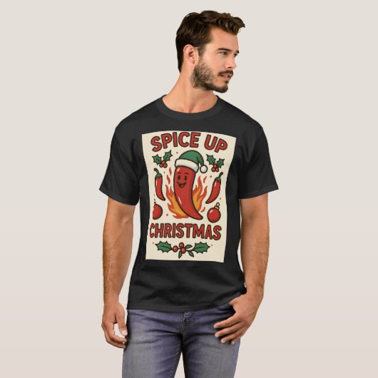 Spice Up Christmas – Hot Pepper Holiday Cheer Tシャツ (正面フル)