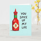 Spice Up My Life Hot Sauce Card カード (黄色い花)