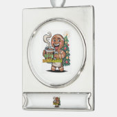 Spicy and Caffeinated シルバープレートバナーオーナメント (左)