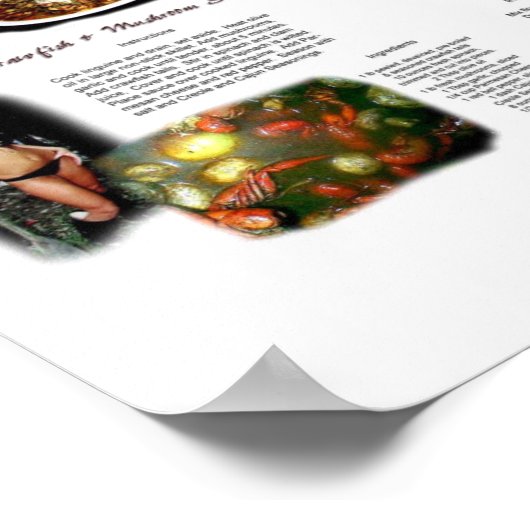 Spicy Cajun Cooking Recipe Poster ポスター (角)