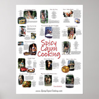 Spicy Cajun Cooking Recipe Poster ポスター