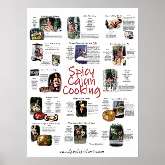 Spicy Cajun Cooking Recipe Poster ポスター (正面)