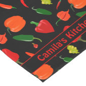 Spicy Chili Pepper Pattern Personalized  ショートテーブルランナー (コーナー)