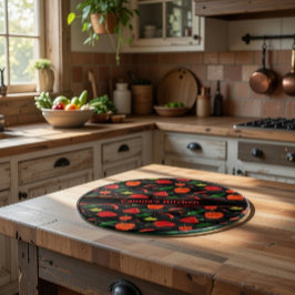 Spicy Chili Pepper Pattern Personalized Glass カッティングボード