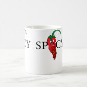 Spicy Chilly Pepper Emoticon Spicy Emoticon Chilly コーヒーマグカップ (中央)