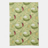 Spicy dill pickle Potato chip design キッチンタオル (縦)