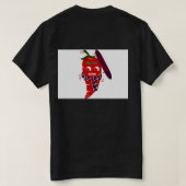 Spicy Hot Pepper Illustration Tシャツ (デザイン裏面)