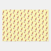 Spicy! Hot Sauce Salsa Cute Hand-drawn ラッピングペーパーシート (正面2)