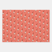 Spicy! Hot Sauce Salsa Cute Hand-drawn ラッピングペーパーシート (正面)