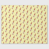 Spicy! Hot Sauce Salsa Cute Hand-drawn ラッピングペーパー (フラット)