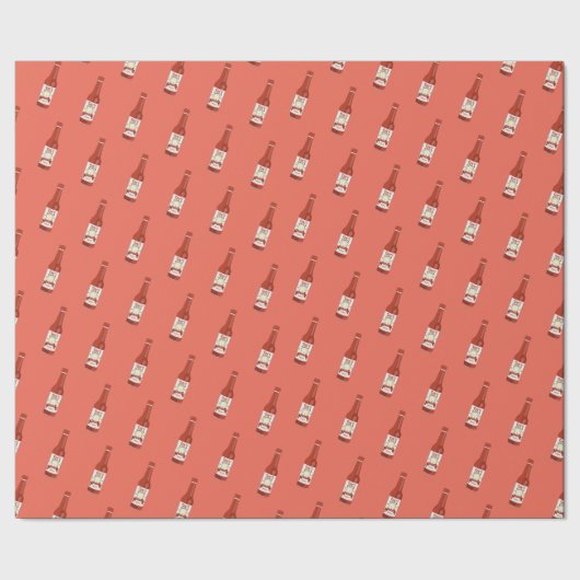 Spicy! Hot Sauce Salsa Red ラッピングペーパー (シーム)