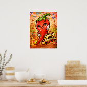 Spicy Mama - Hot Stuff - Foodie Fiends ポスター (キッチン)
