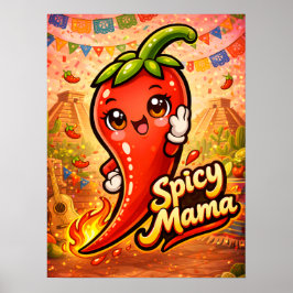 Spicy Mama - Hot Stuff - Foodie Fiends ポスター