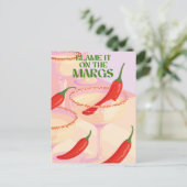 Spicy Margarita Cocktail Humor ポストカード (スタンド正面)