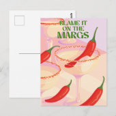 Spicy Margarita Cocktail Humor ポストカード (正面/裏面)