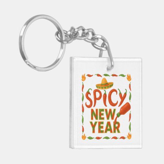 Spicy New Year キーホルダー (正面左)
