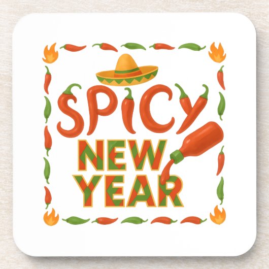 Spicy New Year コースター (正面)