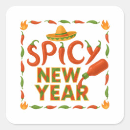 Spicy New Year スクエアシール