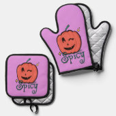 Spicy Pumpkin Spice 鍋つかみ&鍋敷きセット (正面/裏面)