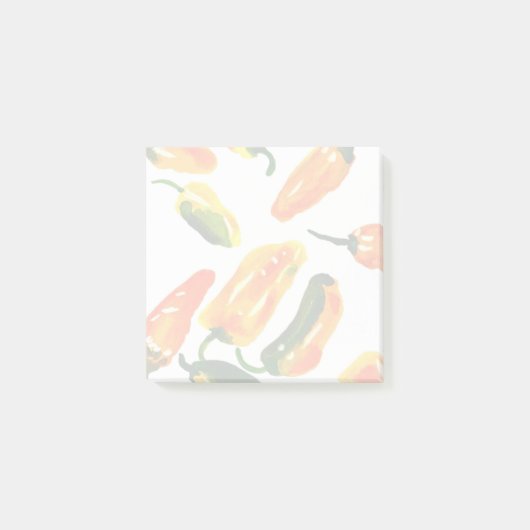 Spicy Thoughts Colorful Pepper Sticky Notes  ポストイット (正面)