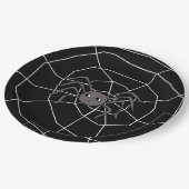 SpiderおよびSpider Webハローウィンパーティ ペーパープレート (アングル)