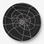 SpiderおよびSpider Webハローウィンパーティ ペーパープレート (正面)