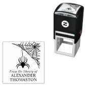 Spiderライブラリぶら下がったブック名を持つSpiderweb セルフインキングスタンプ (インサイチュ)