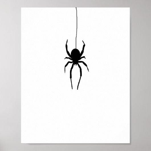Spider ぶら下がった's Spider Web Halloween絵画's ポスター (正面)