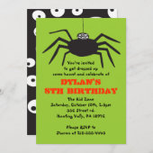 SPIDER 不気味Halloween Birthday Party招待 招待状 (正面/裏面)