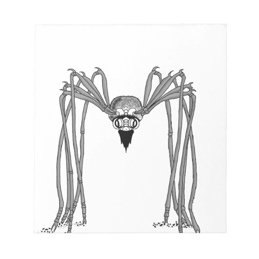 spider:白黒 ノートパッド (正面)