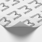 spider：白黒 ラッピングペーパー (角)