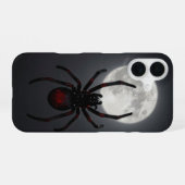 Spider and Full Moon Dark Gothic Case iPhone 16ケース (裏面横)