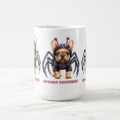 Spider Costume Frenchie Pup Halloween  コーヒーマグカップ (中央)