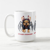 Spider Costume Frenchie Pup Halloween  コーヒーマグカップ (左)