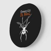 Spider G|面白いハロウィーンの衣装 – クレピ実在ン ラージ壁時計 (傾斜)