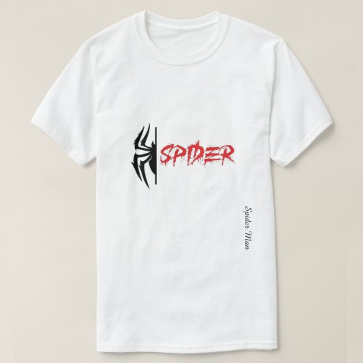 Spider Graphic Unisex T-Shirt – Typography Mix Tシャツ (デザイン正面)