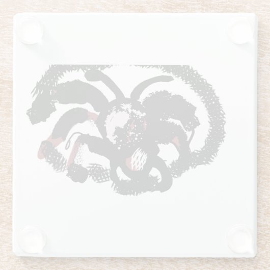 Spider latte joy ガラスコースター (裏面)