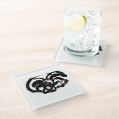 Spider latte joy ガラスコースター (アングル)