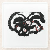 Spider latte joy ガラスコースター (正面)