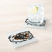 Spider Latte love ガラスコースター (アングル)