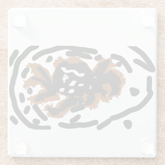 Spider Latte love ガラスコースター (裏面)