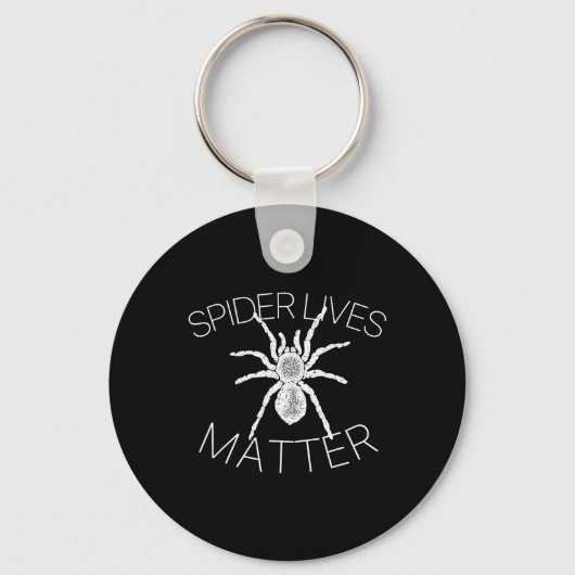 Spider Lives Problem虫おもしろいミームTシャツ キーホルダー (正面)
